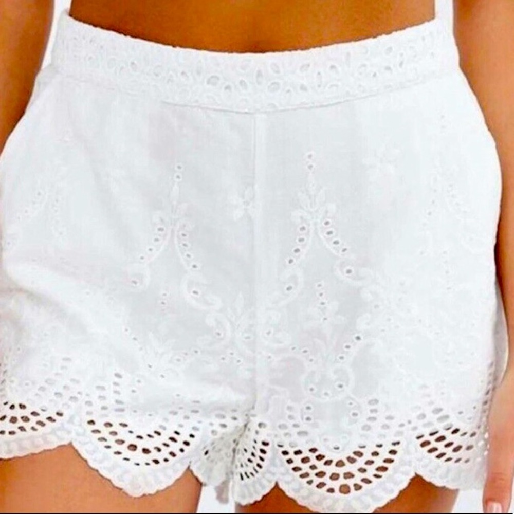 Kimchi Blue White Eyelet Lace Shorts